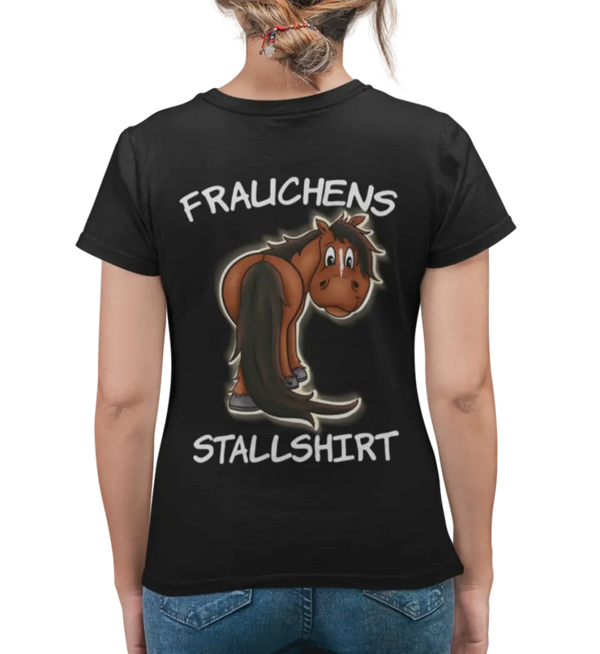 "Frauchens Stallshirt" T-Shirt Damen (personalisierbar)