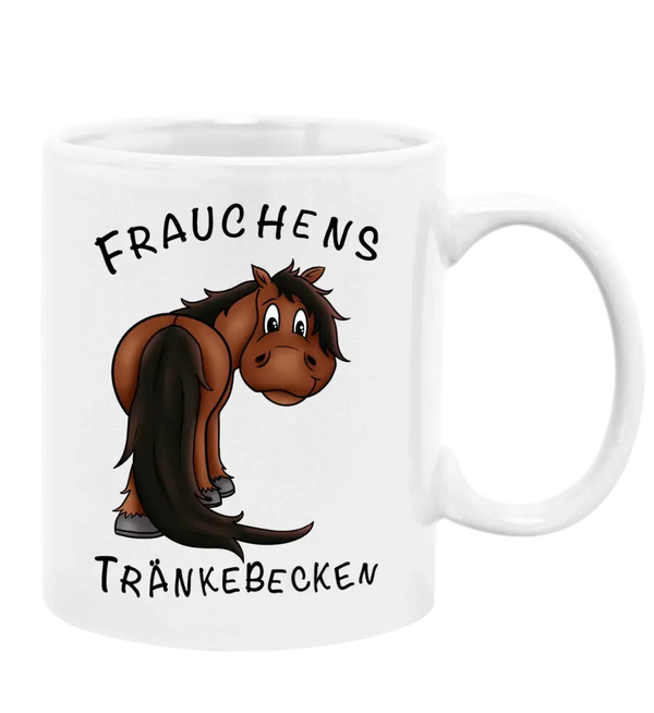 "Frauchens Tränkebecken" Tasse (personalisierbar)