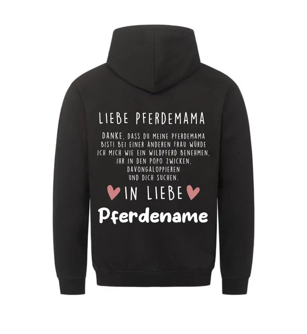 "Liebe Pferdemama" Hoodie Damen