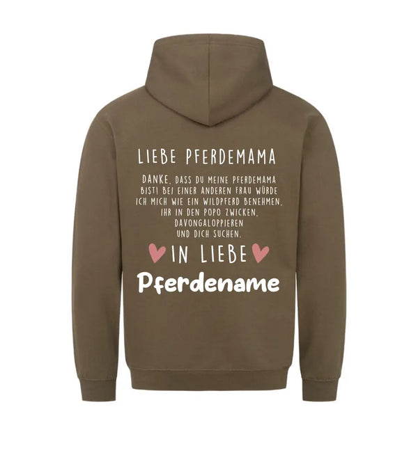 "Liebe Pferdemama" Hoodie Damen