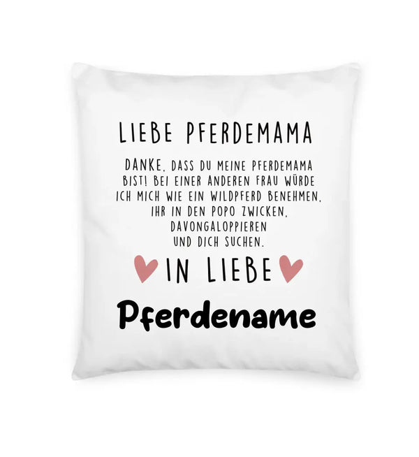 "Liebe Pferdemama" Kissen (personalisierbar)