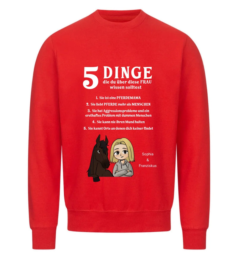 "5 Dinge" Sweater Damen