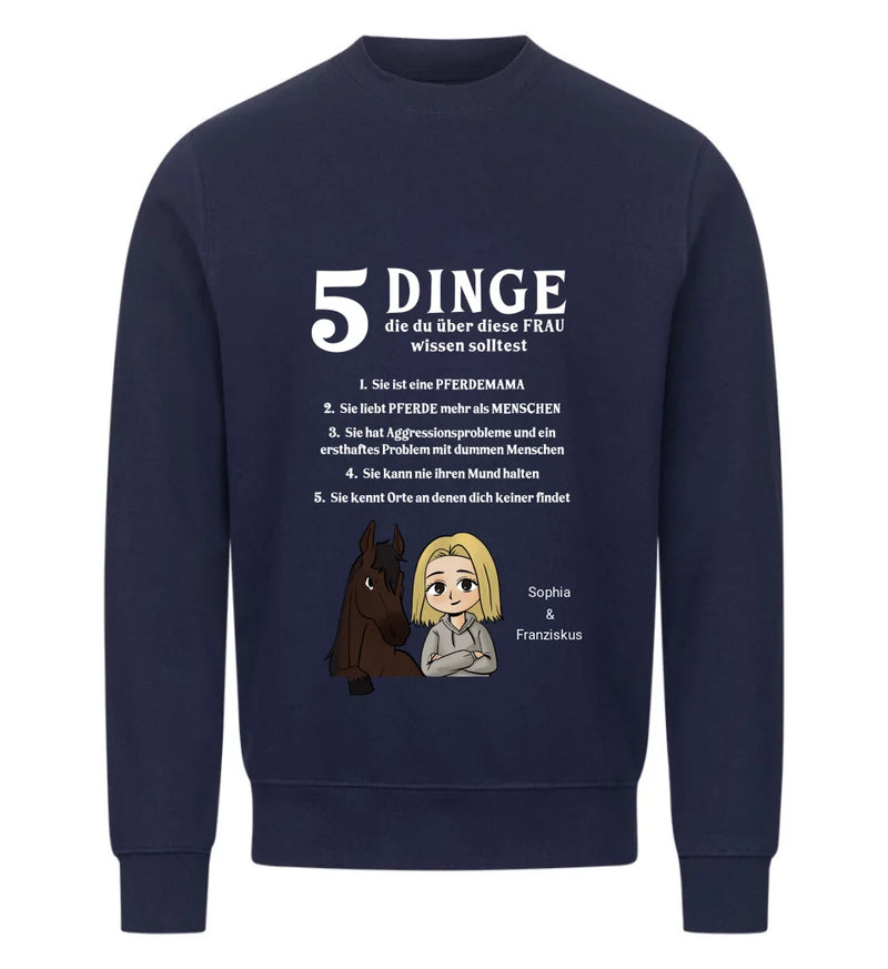 "5 Dinge" Sweater Damen