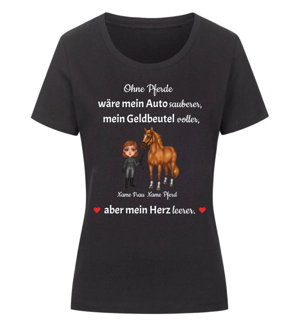 "ohne Pferd" T-Shirt Damen (personalisierbar)