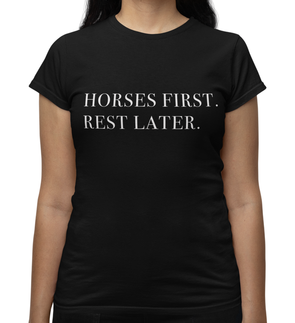 "horses first" T-Shirt Damen