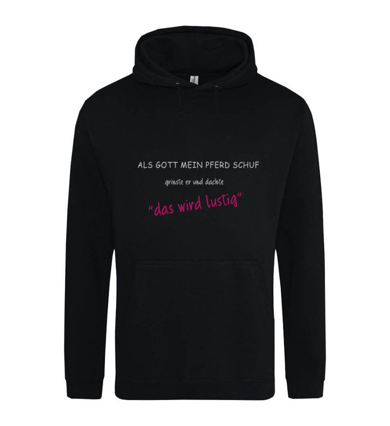 "als Gott mein Pferd schuf" Hoodie Damen