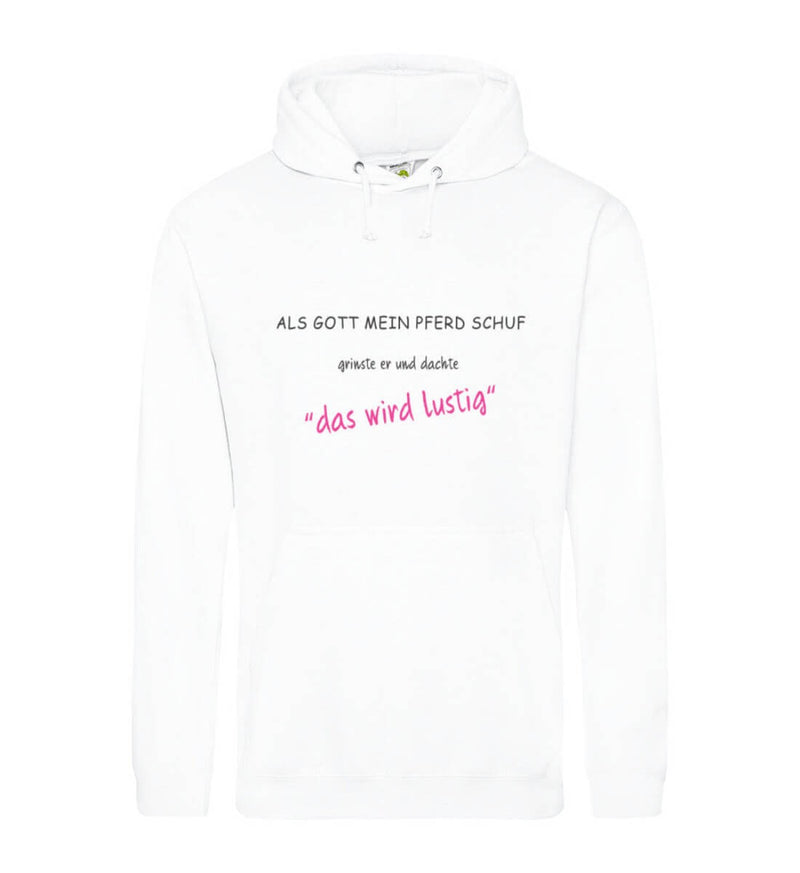 "als Gott mein Pferd schuf" Hoodie Damen