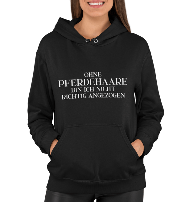 "ohne Pferdehaare" Hoodie Damen