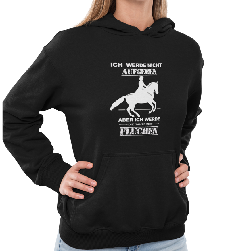 "nicht aufgeben" Hoodie Damen